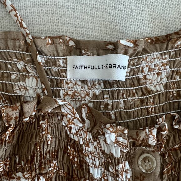 NWOT Faithful the Brand floral midi dress XS - Picture 3 of 4